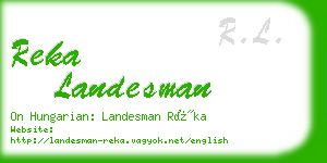 reka landesman business card